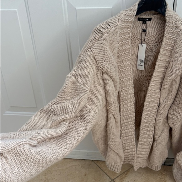 Papermoon Beige Cable Knit Cardigan - Picture 3 of 6